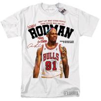 Dennis Rodman Chicago Bulls Rodzilla The Worm Vintažinis Grafinis Dizainas Marškinėliai XL