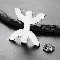 Dawapara African Berber Symbol Brooch Pins Tribe Totem Egypt Religious Kabyle Amazigh Jewelry Stainless Steel