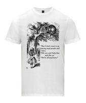 We're all mad here T-shirtCheshire cat Alice in Wonderland Shirt J. Tenniel XXXXL