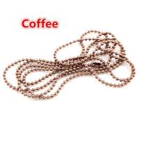 5pcs 1.5mm 2.0 2.4mm  Length 70cm (27.5 inch) 10 Colors Plated Ball Beads Chain Necklace Bead Connector For Charms Base and Tray 1.5 mm kava