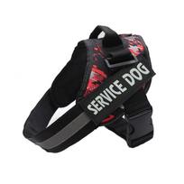 Reflective Stitching Dog Harness For Better Visibility And Extra Control XS（7-15catty） raudona