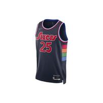 Nike NBA krepšinio marškinėliai, gerbėjų leidimas, Philadelphia 76ers, Simmons Nr.. 25 vyriški viršutiniai drabužiai Mėlyni DB4041-419 L gray