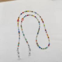 Summer Xu Lu Multi-Purpose Chain: Trendy Anti-Lost Necklace for Sunglasses, Glasses, Hats - Features Colorful Crystal Beads Approx. 75CM