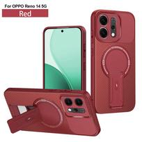 Shockproof Armor Phone Case For OPPO Reno 14 14F Reno14 Pro Reno14F 5G Magnetic Bracket Magsafe Holder Bumper Cover For Reno 14