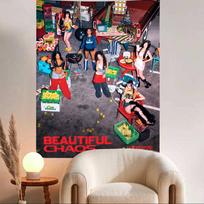 Populiari Korėjos Kpop Grupė K-Katseye Filmo Fonas Vinilas Moters Gimtadienio Šventės Torto Stalo Dekoracijos Fotosesijos Baneris 120x70 cm