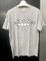 MENS WOMENS Totoro Parody T-Shirt Japan Anime Face Graphic Tee Unisex Gray New S