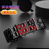 LED electronic watch Volcano Lava Men's Watch Student Couple Fashion Trend Steel Belt Watch