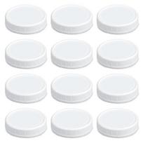 12 vnt. 86 mm/70 mm plastikiniai stiklainių dangteliai Daugkartiniai sandarūs dangteliai Nuotėkiui atsparūs Hermetiški dangteliai virtuvei maisto ir prieskonių laikymui Konservavimo dangtelis 70mm