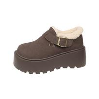 2025 Flats Platform Women Fur Snow Boots Warm Cotton Shoes 2025 Winter Trend Boots Casual Sneaker Sport Walking 35 ruda