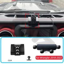 Car Phone Holder For JEEP Wrangler 2018- Gravity Stand Mount Support Horizontal GPS Mobile Bracket Accessories With Base juoda