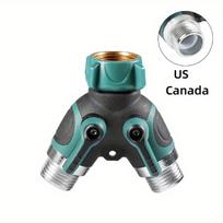 1PC 3/4 Inch Two Way Hose Splitter Y Connector Garden Tap Water Adapter Drip Irrigation Tool