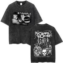 Washed Vintage My Chemical Romance The Black Parade Is Dead T-shirt Men Women Parade Punk Emo Rock Band Short Sleeve T Shirts S įvairiaspalvis