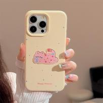 ins storm point cat dog 16pro max apple 17 mobile phone case silicone iphone14 suitable for 13 three-dimensional 17promax
