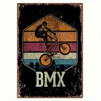 Vintage BMX Bicycle Metal Tin Sign Retro Garage Wall Decor Poster