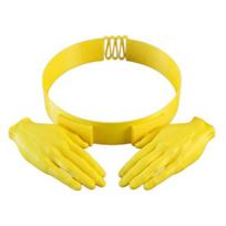 2026 Yellow Two Plam Hands-Free Sun Visor Headband Summer Caps Outdoor 3D Printed Plastic Creative Sun Hat Party Decoration Hat