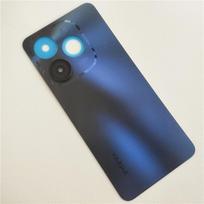 A+++ Full Housing For Infinix Smart 8 X6525 Middle Frame Front Bezel Mid Plate +Battery Cover Back Panel Rear Replace Only Cover Black black