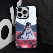 G-Genshin Impact Columbina Phone Case For iPhone 16,15,14,13,12,11,8,7,Pro,Max,Plus,Mini,XS,SE Anti Fall Black Matte Hard iPhone16promax