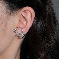 Metal Irregular Liquid Hollow Stud Earrings For Women  Jewelry Party Accessories Gifts 1 Pair