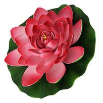 Artificial Loutus Floating Foam Fake Lotus Flower Pads Lifelike Decorative Pond Plants Ornaments raudona