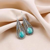 Natural Amazonit Gemstone 925 Sterling Silver Jewelry Handcrfated Earrings 2.00  EE-72-34