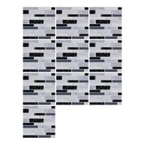 10 lapų marmuro sienų plytelių lipdukas vandeniui atsparus PVC lipnus dekoratyvinis lipdukas namams, vonios kambariui, virtuvei, sienelės virš stalviršio, nulupamas ir priklijuojamas sienų lipdukas 10cm B