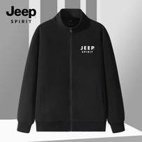 JEEP SPIRIT Men's Stand-Up Collar Cardigan Sweatshirt 2XL