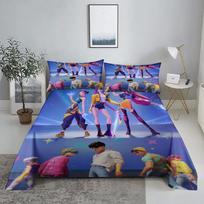 Mira D-Demon Hunters K-pop Bed Sheet Set 3D Printed Bed Flat Sheet With Pillowcase Bed Linen King Queen Size 110X230cm(2Pcs)