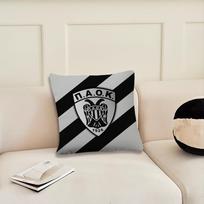 Futbolo T-Tesalonikai P-Paok komandos pagalvės užvalkalas Svetainės Galvūgalio Biuro Pagalvėlė Miegamojo Pagalvėlė Sofos Miego Laiko Pagalvės Užvalkalas 22x22Inch beige