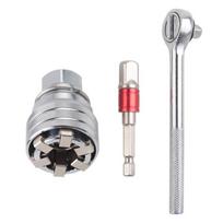 Reguliuojamas universalus lizdinis raktas Profesionalus 3/8 colio 10mm-19mm universalus lizdinis įrankis su 3/8 colio jungtimi ir terkšle