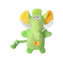 Pet Toy Elephant Squeaking Sound Dog Plush Toy One Size žalia