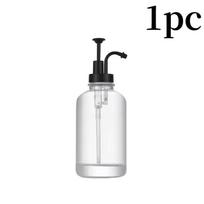 500 ml dozatorius stikliniai buteliai, pripildomas sirupas, skaidrus kavos dozavimo butelis su pompa, skirtas baro virtuvės vonios kambario reikmenims 500ML juoda
