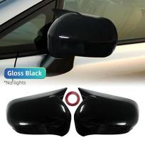 For Honda CIVIC 8th 2005-2010 Car Rearview Side Mirror Cover Wing Cap Exterior Sticker Rear View Case Trim Carbon Fiber Black