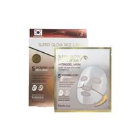Farmstay Super Glow Rice & Bifida Hydrogel Mask 5 Sheets 35g (1.23 oz.) 1ea