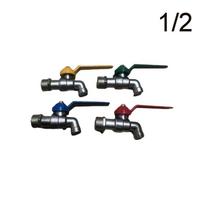 IBC Tank Zinc Alloy Connector with Ball Valve 1/2  & 3/4  - Garden Hose Adapter for Irrigation System