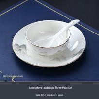 Dun Dian Gold Rim New Chinese Bone China Dinnerware