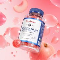 Vitamin C & D 3000 Peach Flavor (100 Gummies)