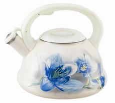 Enamelled Kettle 3.0L Zilner Blue Poppy Zl-4011-Bp