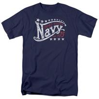 U.S. Navy Stars T-shirt Mens Licensed USN USA Military Tee Navy S