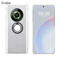 For Magic 7 Lite 7Pro Airbag Silicone Shockproof Case For Honor Magic 6 Lite 5 Pro Magnetic Stand Holder Transparent Phone Cover Honor Magic 7 juoda