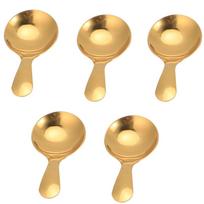 5Pcs Not Deform Mini Soup Spoon Rustless Steel Short Handle Milk Powder Spoon Smooth Round Edg Tea spoon Seasoning Serving auksas