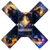 Divine Celestial Tarot English Visions Divination Board Game with 78 Cards for Family Party Fortune Telling High Quality Edition