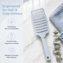 Professional Vented Paddle Hair Brush Anti-Hair Loss Scalp Massage Comb  For Women mėlyna