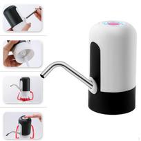 Automatic Water Dispenser Pump Blue Light with Silicone Hose Universal Gallon Bottles USB Charging balta