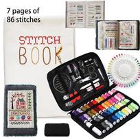 DIY Stitch Book,Embroidery Sewing Book for Beginners,Easy-to-Follow Embroidery Patterns,Sewing Books for Beginners Adult, Gift for Embroidery Lovers 7pages 86 stitches gray