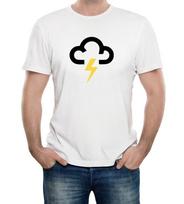 Lightning Strike Weather Symbol Mens T-Shirt Storm Cool Classic TV Cloud S