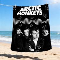 1pc Arctic Monkeys Outdoor Flannel Blanket, Cozy & Warm Soft Te Playful Design, Napping Camping, 80x120cm