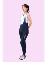 LAMEDA Women's Fleece Bib Long Cycling Pants - Autumn/Winter Road Bike Gear L tamsiai mėlyna spalva