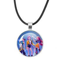 Demon Hunters Leather Rope Necklace Huntr-x Rumi Zoey Mira Pendant Necklace Jewelry Accessories Cosplay Props Fans Gifts