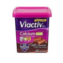 Viactiv  Calcium Plus Vitamin D Soft Chews, Milk Chocolate 60 Each (Pack of 1)