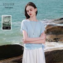 Sancai Off-Shoulder Tie-Detail Knit Top L